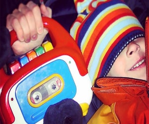 Join the fun of Unsilent Night, a luminous soundscape played on boomboxes carried through the city. Photo courtesy of the event 