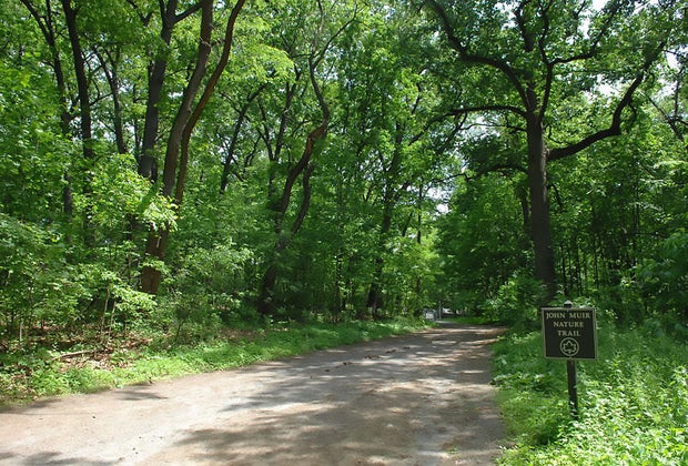 John Muir hiking train in Van Cortlandt Park
