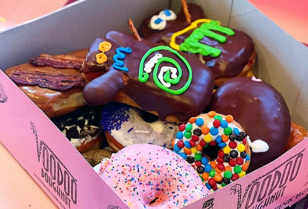 You have to try a crazy Voodoo donuts!