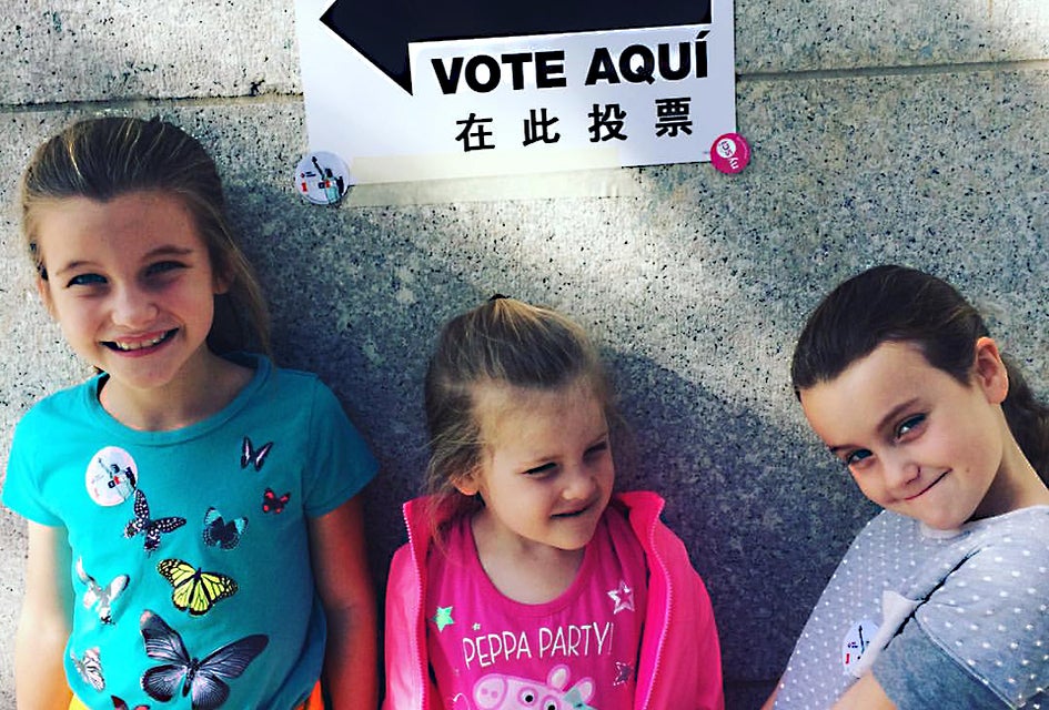 Bring the kids to vote with you on Election Day. Photo by Kate Lewis Andrews