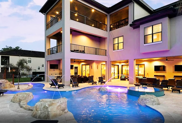 This Reunion mega mansion Best Vacation Rentals for Families in Orlando, FL near Walt Disney World