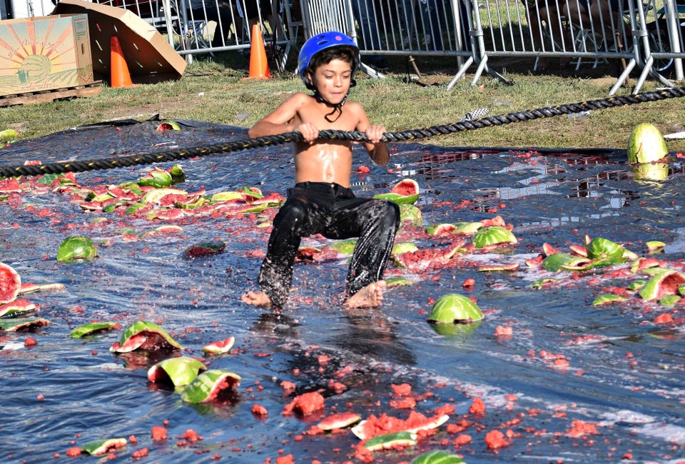 Tug of War, watermelon-style! Photo courtesy of The Watermelon Festival