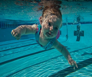 Swim classes for babies and toddlers are a fun and bonding experience for parents and kids. Photo courtesy of Waterworks Aquatics Swim School