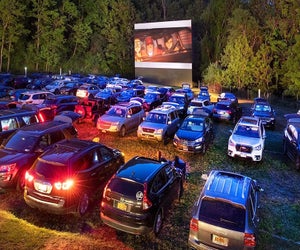 Movies, campouts, and plenty of amenities await at Four Brothers Drive-In in Amenia. Photo courtesy of the theater