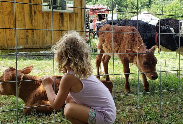 Goshen with kids Wagon Wheel Farm