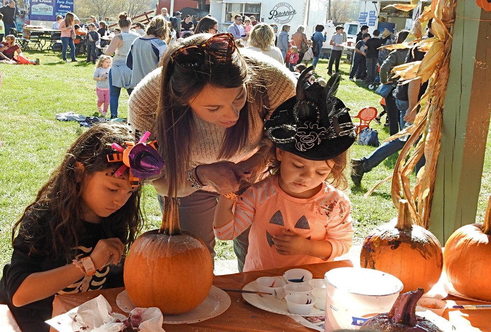 Decorate a pumpkin at the Pine Island Pumpkinfest, a holiday weekend tradition. Photo courtesy of the Pine Island Chamber of Commerce