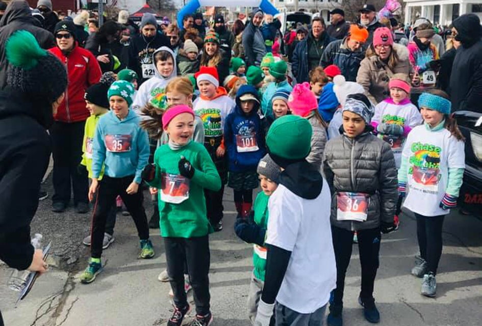 Kids 8 and under can run for the gold in the Rainbow Dash in Montgomery. Photo courtesy of the Village of Montgomery 