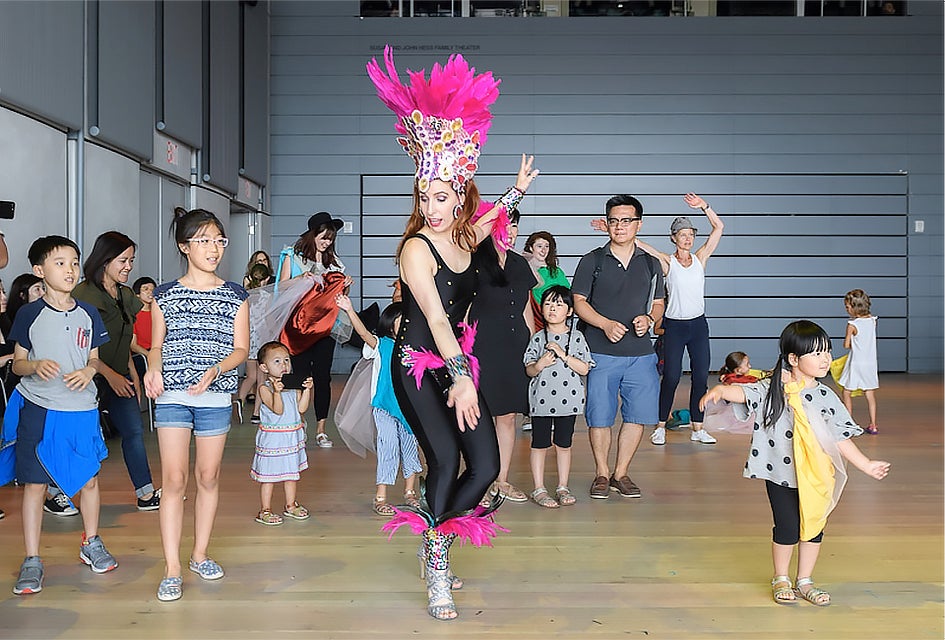 Kids learn to samba at the Whitney Museum's Family Day. Photo courtesy of the museum