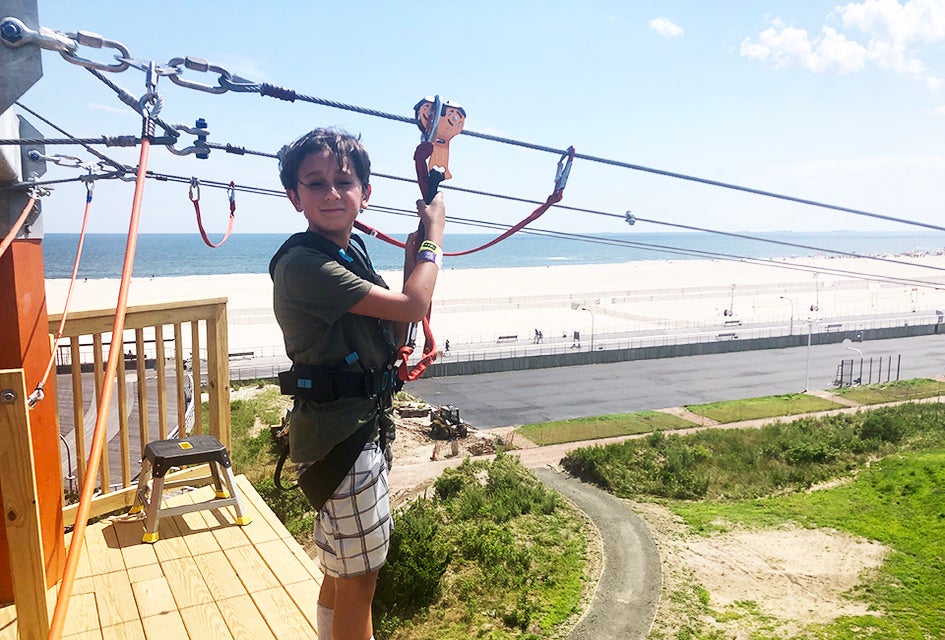 A trip to the beach can turn into a high-flying adventure at WildPlay at Jones Beach. Photo by Jaime Sumersille