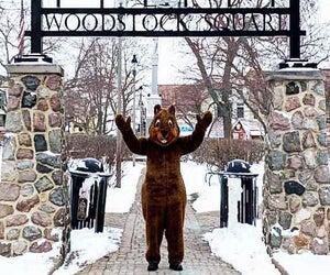 Will the groundhog see his shadow? Photo courtesy of the Woodstock Illinois Facebook page